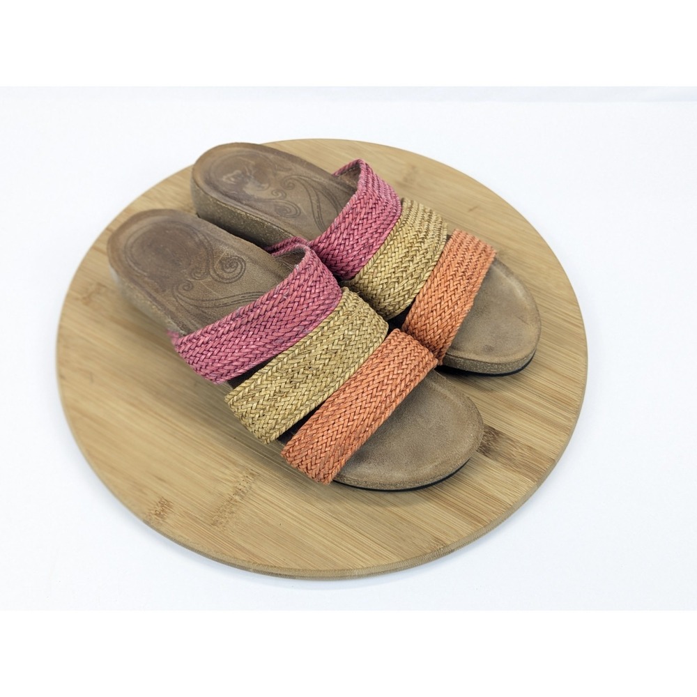Taos Prudence Wedge Sandal Slip On Slide Mule Shoes Woman 9 9.5 EU 40 Multicolor